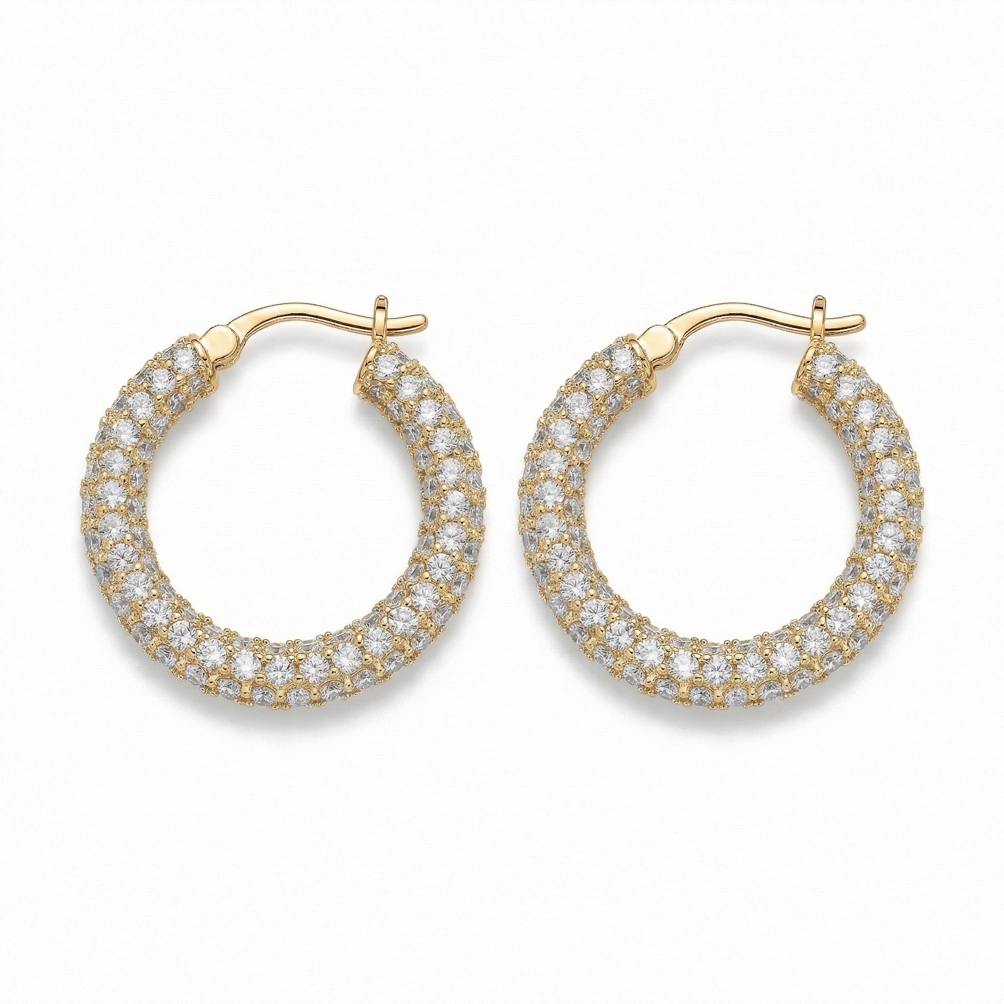 18K Gold Plated Cubic Zirconia Earrings