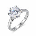 Stainless Steel Ring with 9mm AAA Cubic Zirconia – Tarnish-Free, Diamond-Like Brilliance