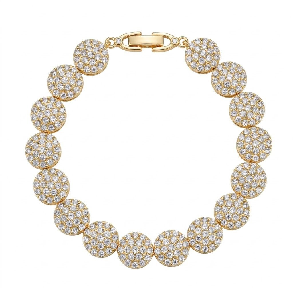 Full Pavé CZ Bracelet 304 Stones | 18K Gold Plated | BOROWSKI