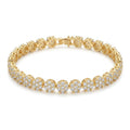Gold-Plated Cubic Zirconia Bracelet | Adjustable 17+2cm