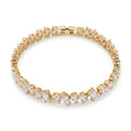 Geometric Zirconia Bracelet — Garnet Red 3A CZ | 18K Gold Plated