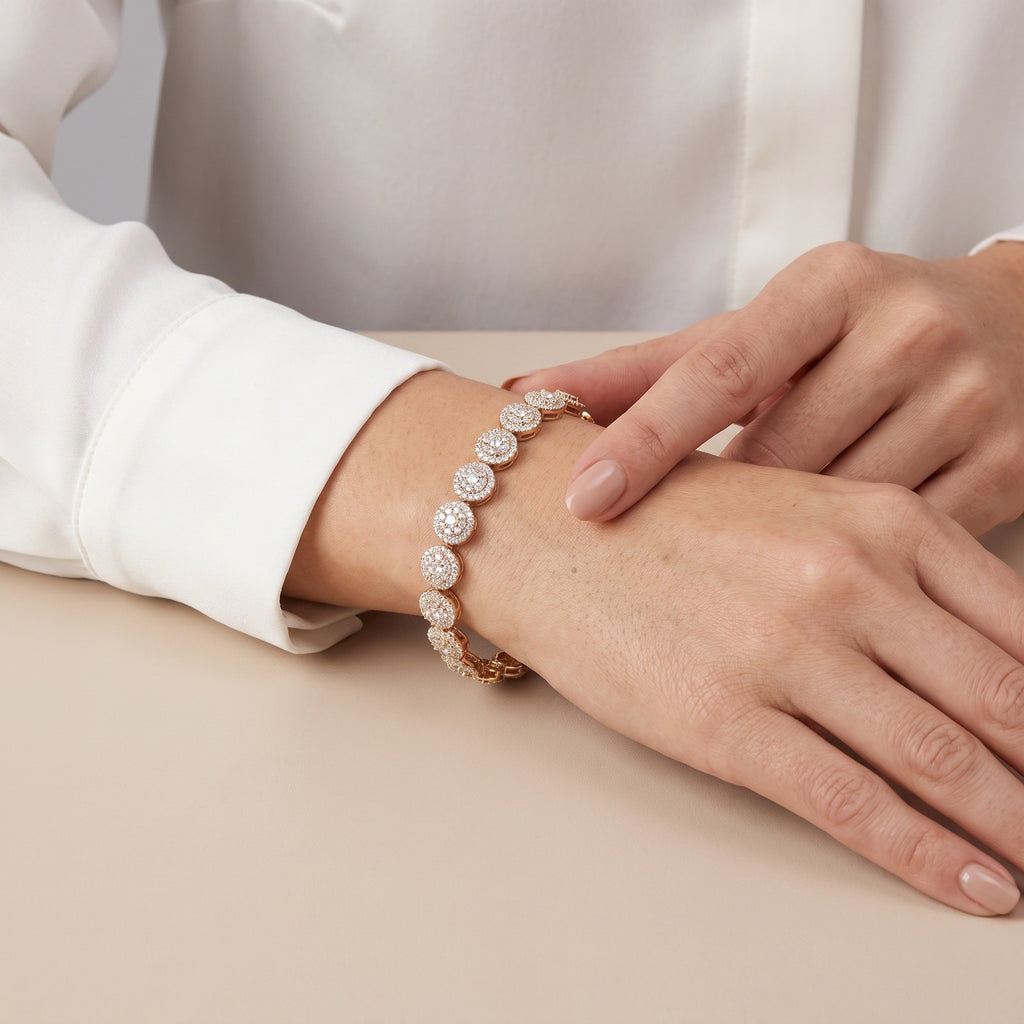 Full Pavé CZ Bracelet — 304 Stones | 18K Gold Plated