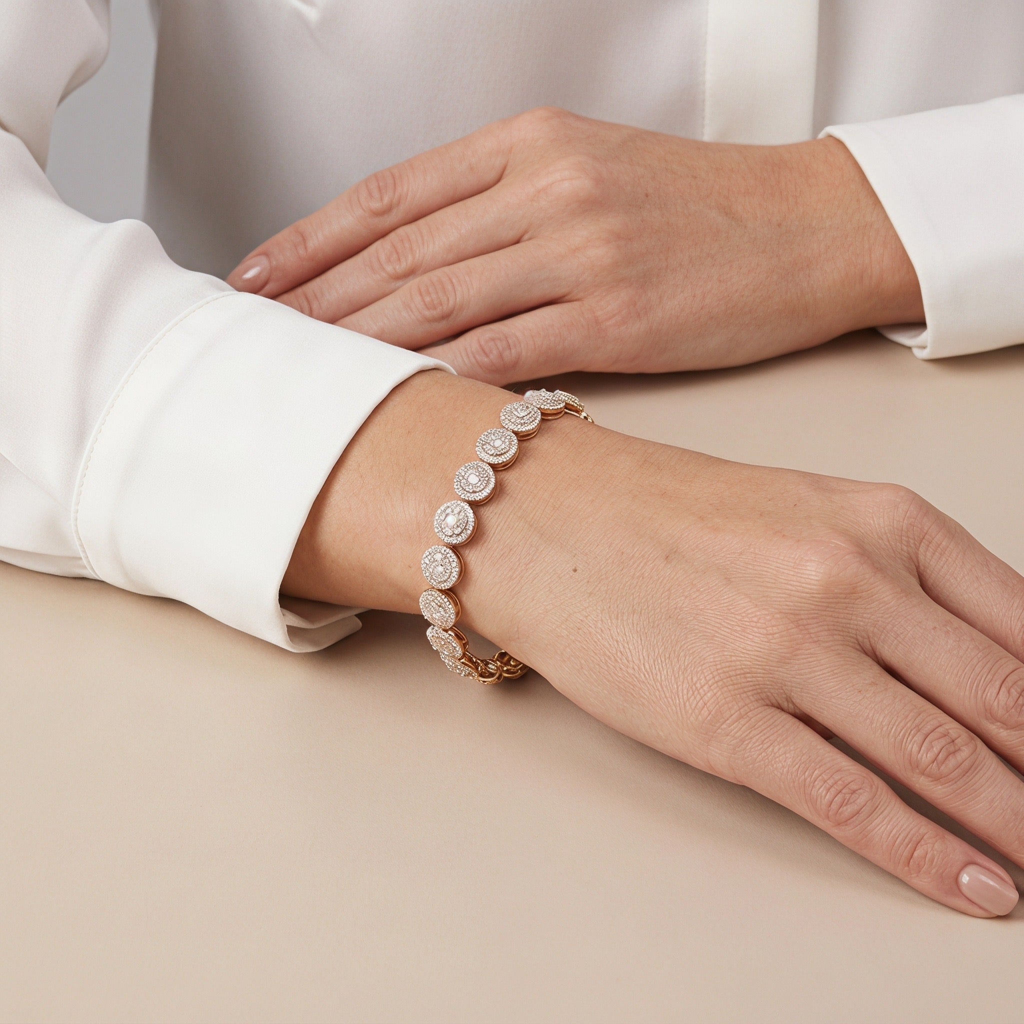 Full Pavé CZ Bracelet 304 Stones | 18K Gold Plated | BOROWSKI