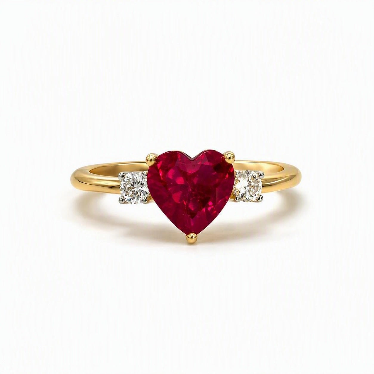 Gold-Plated Stainless Steel Cubic Zirconia Ring