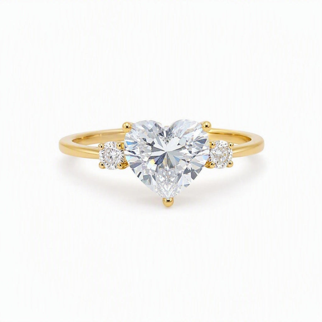 Gold-Plated Stainless Steel Cubic Zirconia Ring