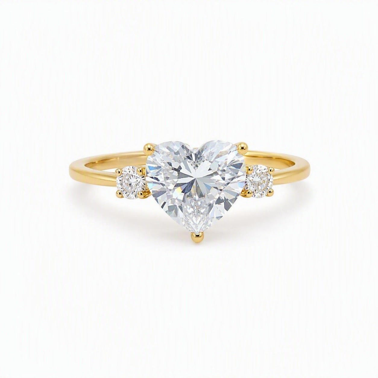 Gold-Plated Stainless Steel Cubic Zirconia Ring