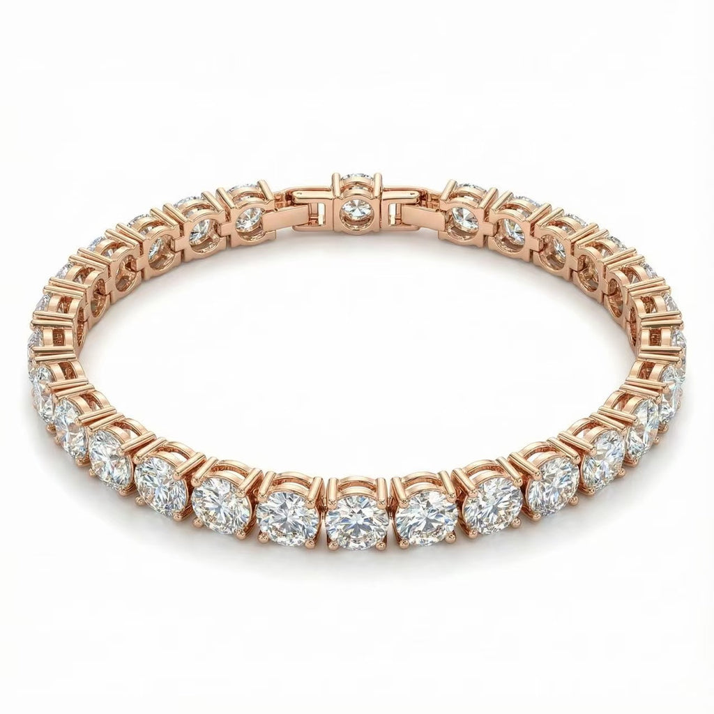 Tennis Bracelet — Garnet Red 3A CZ | 18K Gold Plated