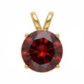 Cubic Zirconia Pendant | 12mm | 24K Gold Plated | Multiple Colors